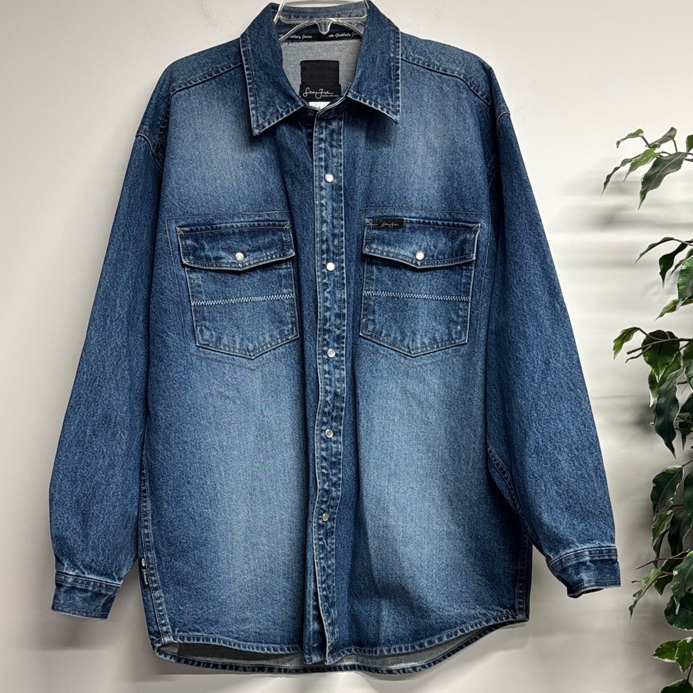 Sean John Blue Denim Collection Shirt